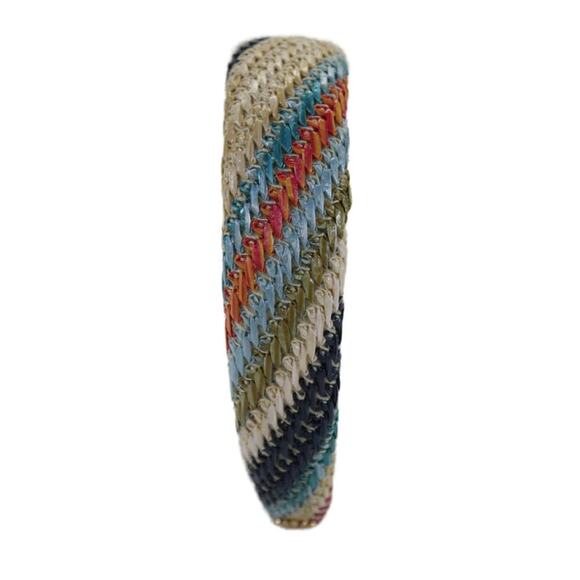 Lele Sadoughi Raffia Woven Headband Gold Logo NWOT main image 5